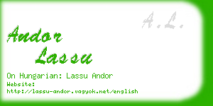 andor lassu business card
